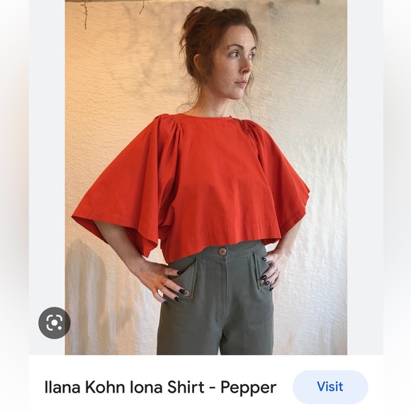 Ilana Kohn Iona Top in Pepper Red, size XS - Picture 2 of 12